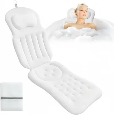 Immagine prodotto di Cuscino da bagno con ventose, bianco, per vasca