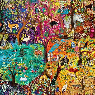 Produktbild von Magnolia Puzzle Rainbow Safari - 1023 Teile Puzzle