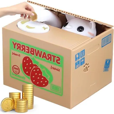 Obrázok produktu pre Detská sporiteľná knižka s mačkou z rozprávky, vtipná, ružová, darček