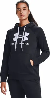 Produktbild von Under Armour Logo Rival Kapuzenpullover Schwarz M Frau Schwarz M