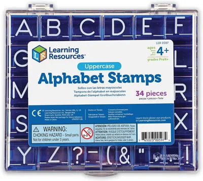 Image de Ressources : Majuscules, alphabet, timbres. Coffret de 34 pièces