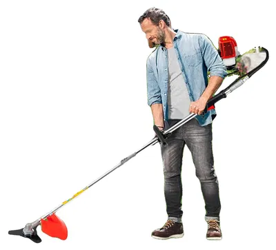 Zdjęcie produktu dla Podkaszarka ogrodowa, mocny silnik o pojemności 52 cm³, wszechstronny nożyce do żywopłotu, kolor czerwony