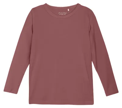 Produktbild von Minymo MIBlouse Mädchen Kinder Longsleeve Bluse Shirt Rundhals mit Rüschen Regular Fit