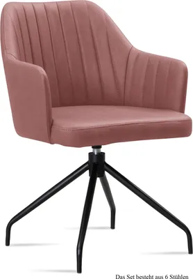 Produktbild von Armlehnstuhl drehbar (6er-Set) Dorena 58x81x60 Schwarz/Rosewood