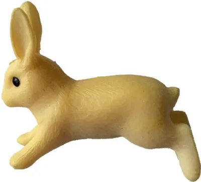Image de Habarri | Figurine miniature - Figurine pour maison miniature - Lapin jaune bondissant - Figurine pour enfants à partir de 3 ans