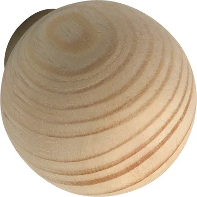 Zdjęcie produktu dla Gałka meblowa Alles im Griff drewno Olwen ø 30mm - Gałka do szafki okrągła, głębokość 34mm - Gałka do drzwi, surowy świerk