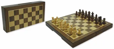 Obrázek produktu pro Magnet na šachy HOT Games. Ořech 23x23x2 cm