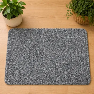 Image de Paillasson d'intérieur, couleur gris foncé, dimensions 40x60 cm, Image générée par une IA