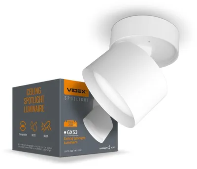 Produktbild von VIDEX Deckenleuchte für GX53-Leuchtmittel VL-SPF18B-W