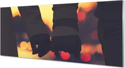 Produktbild von Glasbilder 125x50 Wandkunst Leute, die Hände Lichter
