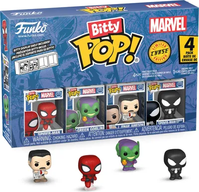 Produktbild von Funko Bitty Pop! Marvel: Spider-man - Spider-man / Green Goblin / J. Jonah Jameson / Random Chase