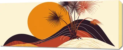 Produktbild von Bild 100x40cm Sonniger Horizont