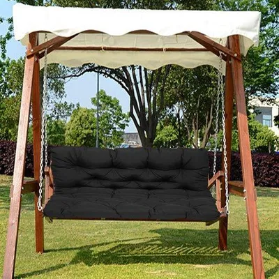 Productafbeelding van Tuinmeubelkussen - Schommelmat Bankkussen - Buiten Ontspannen - Extra Dik Comfort - 100x100x10cm - Zwart
