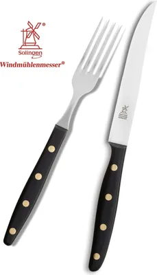 Produktbild von Steak-Besteck von Windmühlenmesser mit POM-Griff