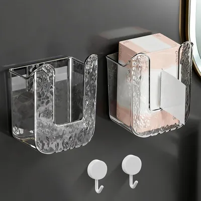 Obrázok produktu pre nástenný držiak box na vreckovky 2 ks, PET, do kúpeľne