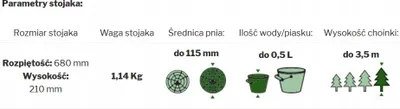 Zdjęcie produktu dla Ekologiczny stojak na choinkę o wysokości do 4 m