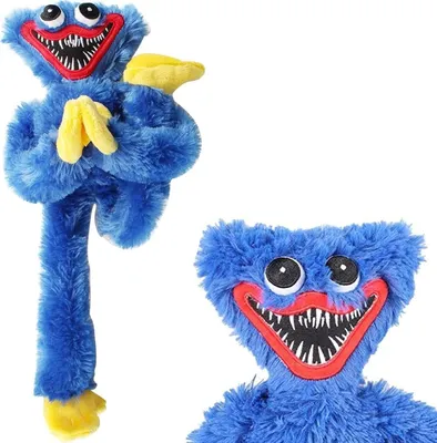 Produktbild von 2 Stück Poppy Playtime Huggy Wuggys Plüsch, Wurst, Monster, Horrorspiel, gefüllte Puppe, Geschenke, Kuschelkissen, Kumpel für Spielfans, 15,7 Zoll