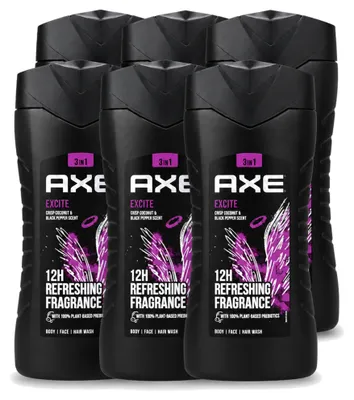 Productafbeelding van 6 x Axe Douchegel Excite - 250 ml - Voordeelverpakking - 6 stuks