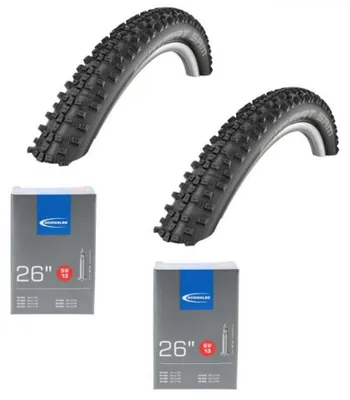 Produktbild von 2x Schwalbe Drahtreifen SMART SAM 26x2.25 + 2x Schwalbe Schlauch SV13