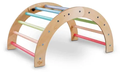 Image de Arche d'escalade Tissi aux couleurs pastel / Arche d'escalade Pikler