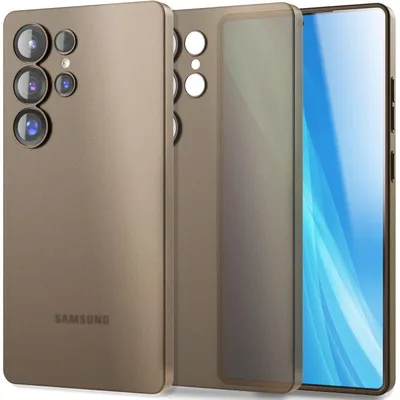 Produktbild von NALIA Phantom für Samsung Galaxy S25 Ultra - 0,3mm Slim Cover - Taupe Transparent