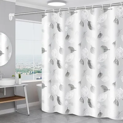 Produktbild von Duschvorhang, Badewannenvorhang, schimmelresistent, wasserdicht, für Badezimmer, wasserdichte Badewanne, waschbarer Badezimmervorhang 180 x 200 cm