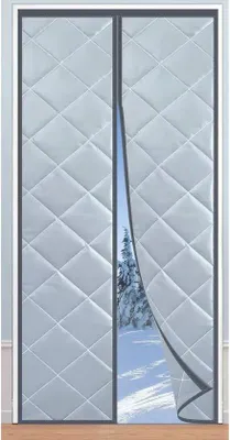 Produktbild von Isolierendes Magnetisches Tor - Wind- und Schalldicht für Türen - Ideal für die Winterdurchführung (Grau, 80x210cm)