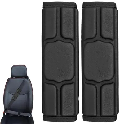 Produktbild von Sicherheitsgurtpolster Auto – 2 Stück – Schulterpolster – Gurtpolster aus Polyurethan– 22,5x7 cm – für Auto, Gitarre, Kamera und Gepäck – Schwarz