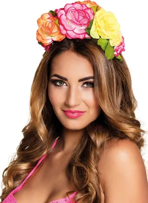 Immagine prodotto di Fascia per capelli con fiori colorati - taglia unica