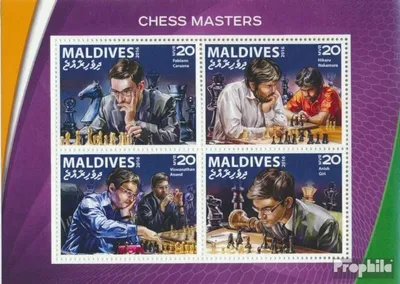 Produktbild von Briefmarken Malediven 2016 Mi 6359-6362 Kleinbogen (kompl. Ausg.) postfrisch Schachmeister