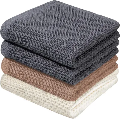 Imagen del producto de Toallas de cocina 100% algodón, de alta absorción, 33 x 74 cm, juego de 4, para la cocina