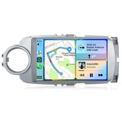 Obrázok produktu pre Autorádio Hexinex pre Toyota Yaris 2012–2017 Android 15 9 palcov 2 GB + 64 GB WIFI GPS CarPlay