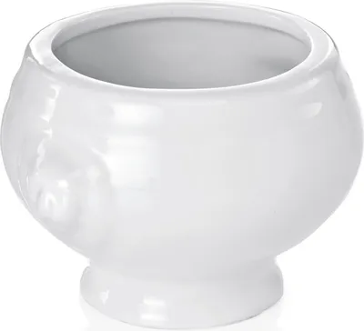 Produktbild von Mini Löwenkopfterrine, 0,1 L, Ø 8 cm, weiß, Porzellan, 12 Stück