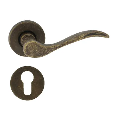 Produktbild von DOMINO Türgriff-Garnitur VENUS-R PZ-Profilzylinder Bronze antik