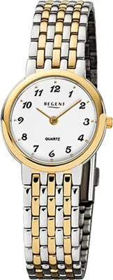 Obrázek produktu pro Dámské hodinky Regent z nerezové oceli F-1048 s quartzovým náramkem stříbrné zlato D2URF1048