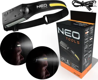 Zdjęcie produktu dla NEO TOOLS Latarka czołowa LED belt 2 w 1