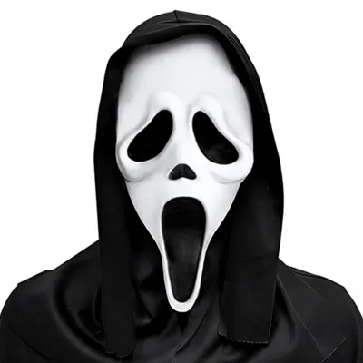 Horror-Ghostface-Maske, weiß, Einheitsgröße für Erwachsene