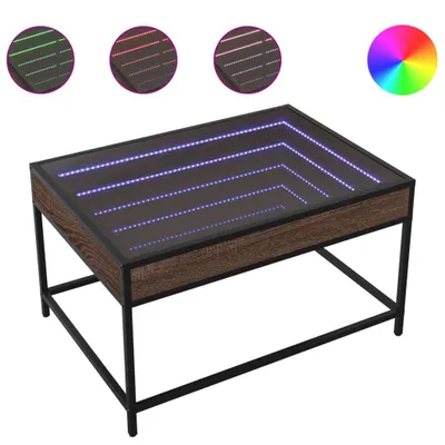 Produktbild von vidaXL Couchtisch mit Infinity-LED Braun Eichen-Optik 70x50x41 cm