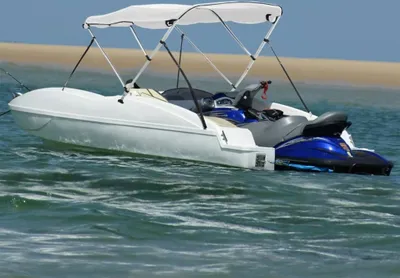 Produktbild von "SALE 2026"4-Bow Bimini-Top Wasserdicht Stabil - mit Seitenteilen 243x(200-213)x137cm NEU735446 - Planen & Abdeckfolien