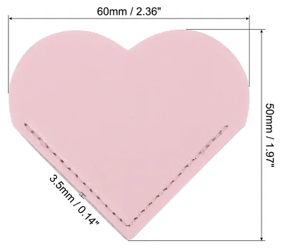 Produktbild von Ecke Lesezeichen 4 Pack Niedliche Buchzeichen Papier Seitenmarker Clip Kunstleder Herz Lesezeichen fš¹r M?nner Frauen Lehrer Leser Buchliebhaber Schriftsteller Rosa