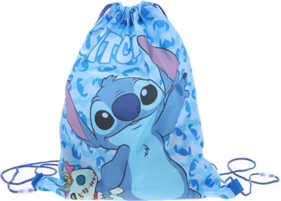 Produktbild von Lilo & Stitch Turnbeutel für Kinder – Leichter Sportbeutel 40x35 cm mit Kordelzug