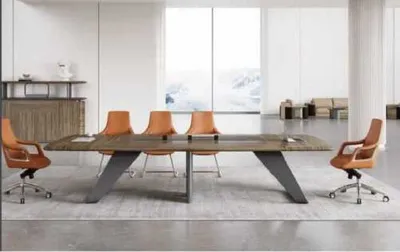 Image de Table de conférence en bois Table de réunion Meuble de bureau Designer JVmoebel