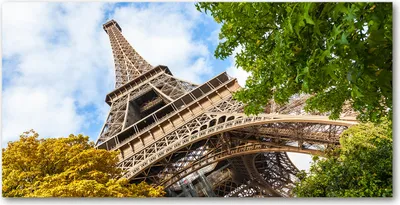 Produktbild von Tulup® Glas-Bild - 100x50 -Wandkunst - Wandbild hinter gehärtetem Sicherheitsglas  - Sehenswürdigkeiten & Architektur - Eiffelturm Paris - Mehrfarbig