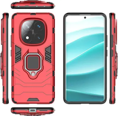 Immagine prodotto di Custodia Lenuo Armor per Xiaomi Redmi Note 14 Pro 5G rossa