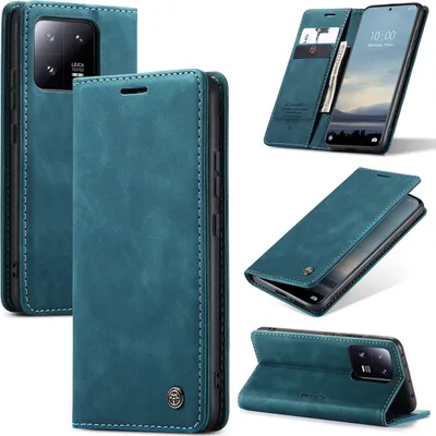 Immagine prodotto di Xiaomi 13 Pro Case, Retro Custodia in Finto cuoio con funzione di stand Custodia protettiva per Xiaomi 13 Pro Blu