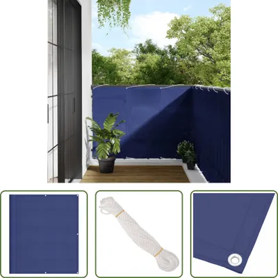 Image de The Living Store Brise-Vue Balcon Bleu 120x700 cm 100 % Polyester-Oxford