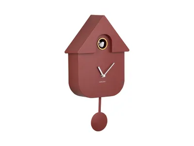Productafbeelding van Karlsson Modern Cuckoo, Wandklok, Overige, Oker, Rood, ABS (acrylonitril-butadieen-styreen), Batterij