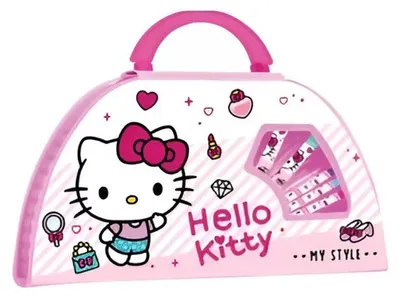Immagine prodotto di Set di pittura creativa Hello Kitty, 49 pezzi, pastelli a cera, pennarelli, acquerelli e accessori, kit