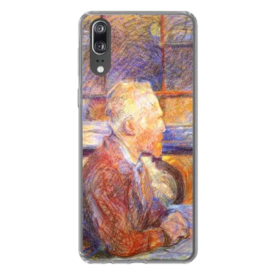 Produktbild von MuchoWow® Handyhülle Schutzhülle Hülle für Huawei P20 Porträt von Henri de Toulouse-Lautrec - Vincent van Gogh Silikon Softcase Handy Hülle - Hardcover