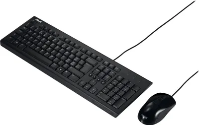 Immagine prodotto di Asus U2000 kabelgebundenes Tastatur-Maus-Set, Schwarz